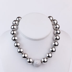 Big Ball Necklaces -Silver