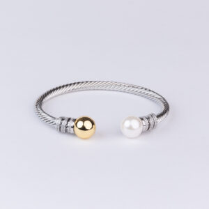 Ball Pearl Texture Bracelet - Silver