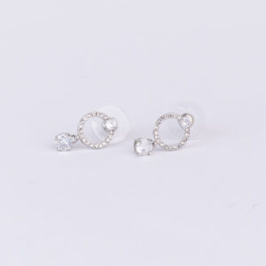 Circle Crystal Drop Earring